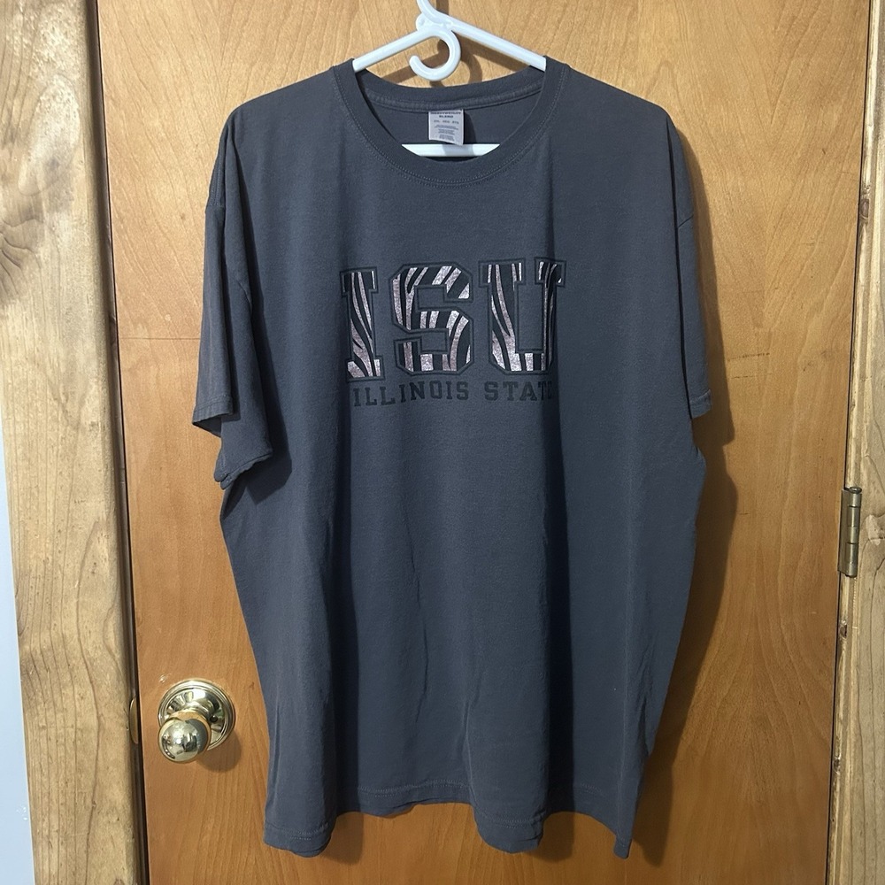 Illinois State University XXLarge Grey T-shirt Zebra Pattern